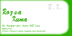 rozsa kuna business card